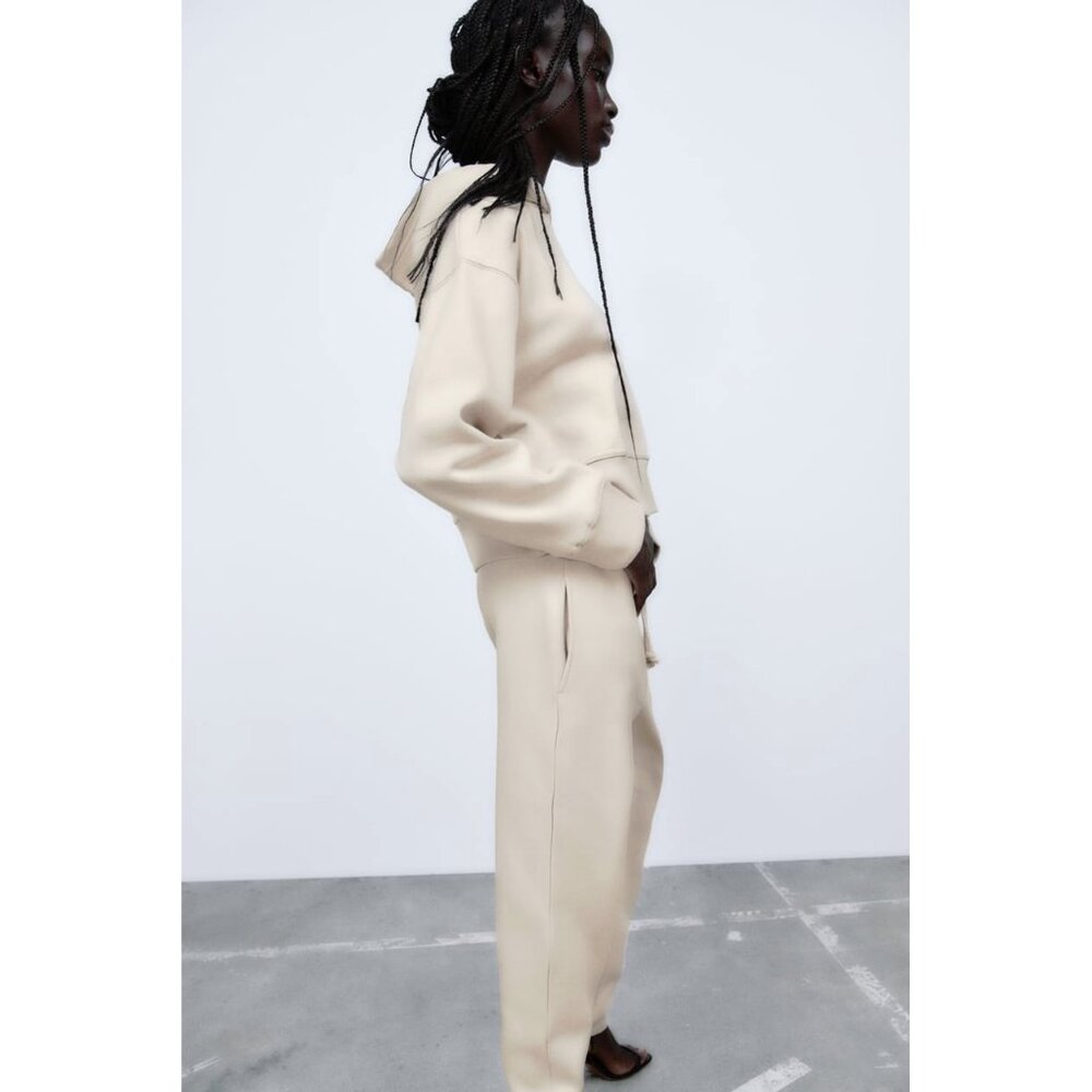 NWT Zara “sand” ecru beige trackpants, S - Picture 3 of 10